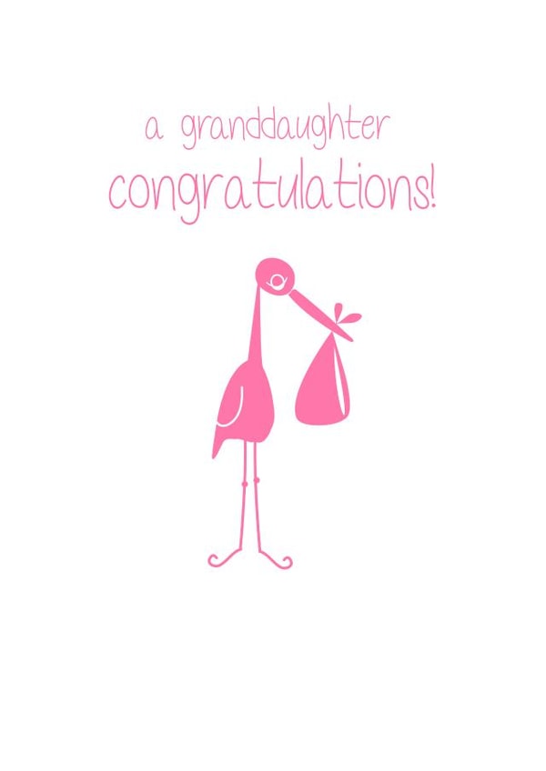 girl stork New Baby Card 2690 created by Leah Roberts