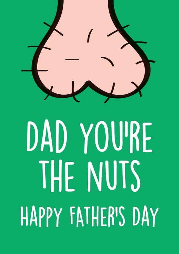 The nuts Father's Day card created by Thirty Mussels