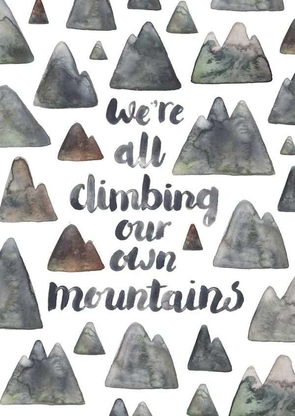 encouragement mountains Thinking of you Card 7958 created by Elena O'Neill