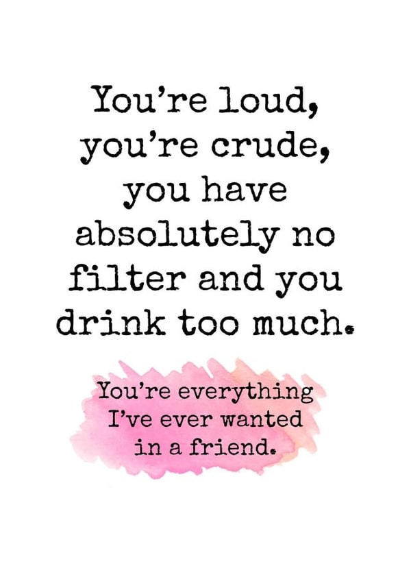 funny fun Love & Friendship Card 8881 created by Duckduckle Design