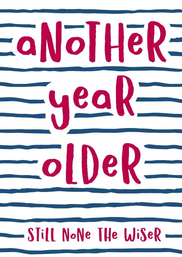 funny older Birthday Card 3821 created by Wink Design - Michelle Roberts