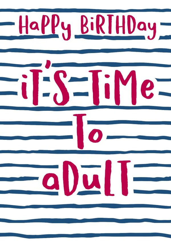 happy adult Birthday Card 3823 created by Wink Design - Michelle Roberts