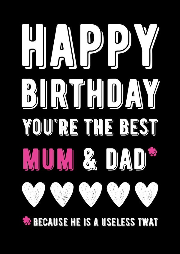 Mum useless Birthday Card 8094 created by Filthy Sentiments