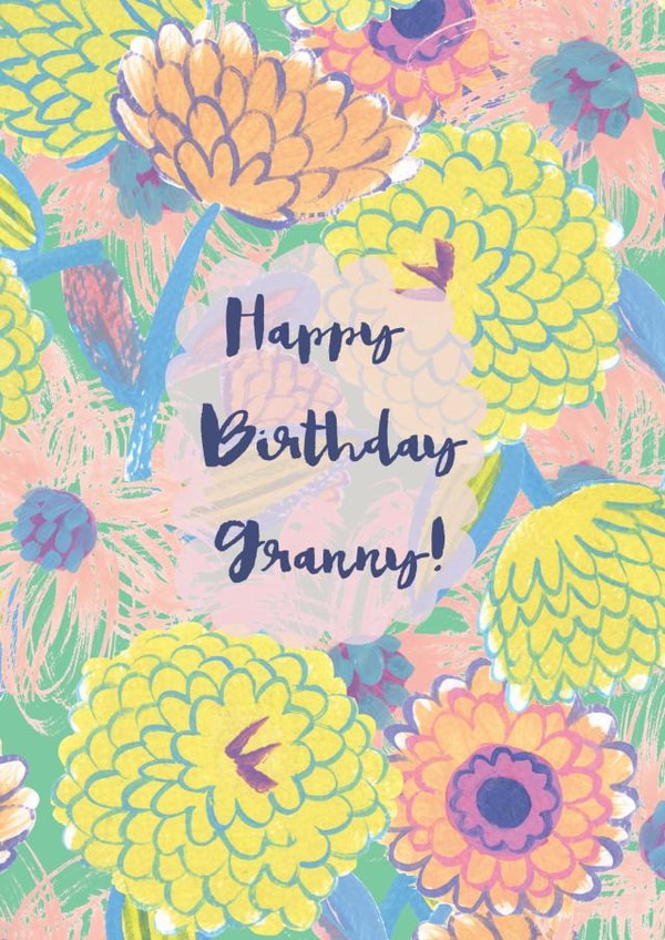 Pretty Birthday Card - For Grandma - Flowers created by From A Place of Wonder