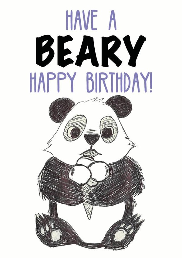 bear panda Card 32633 created by Jitna Bhagani