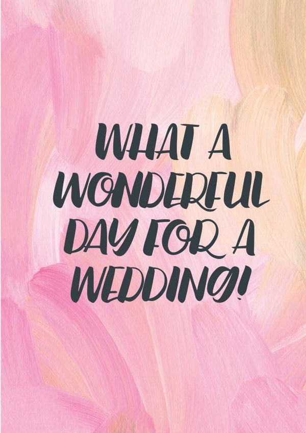 Wonderful wedding! pink card. created by Paper Pipit