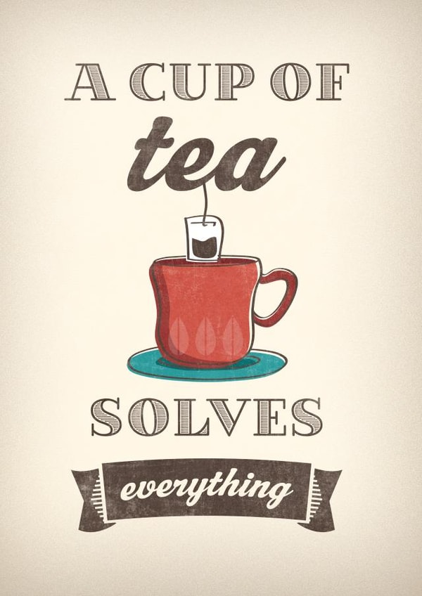 tea humour Just because Card 26835 created by LATTE DESIGN