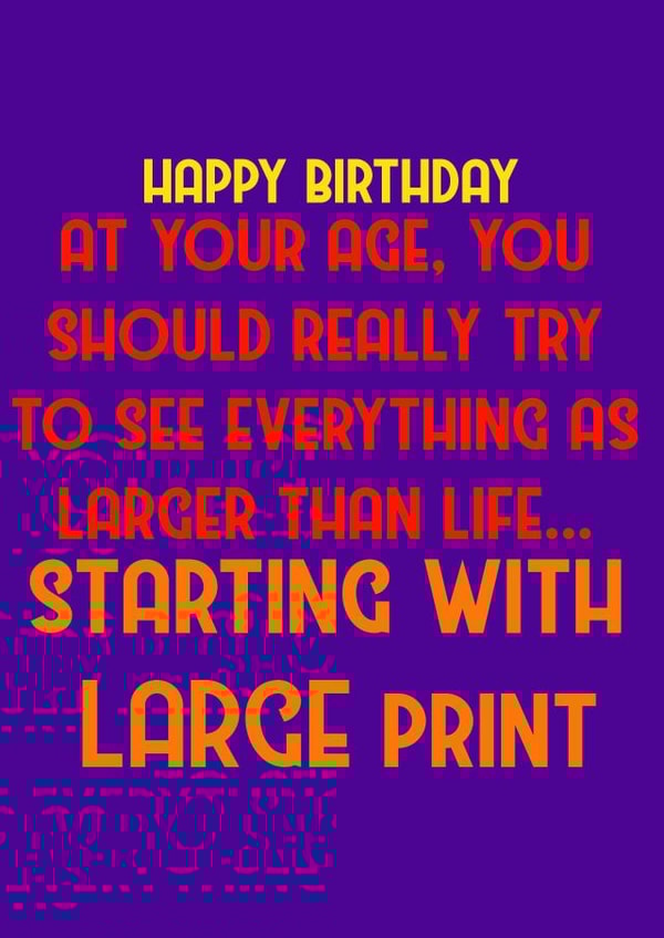 age old Birthday Card 30440 created by averageashhh