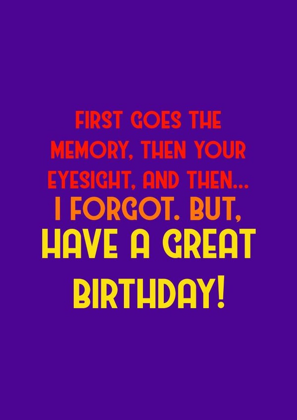 humour funny Birthday Card 30441 created by averageashhh