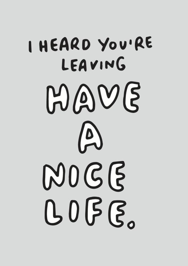 leaving have Leaving Card 5272 created by Veronica Dearly