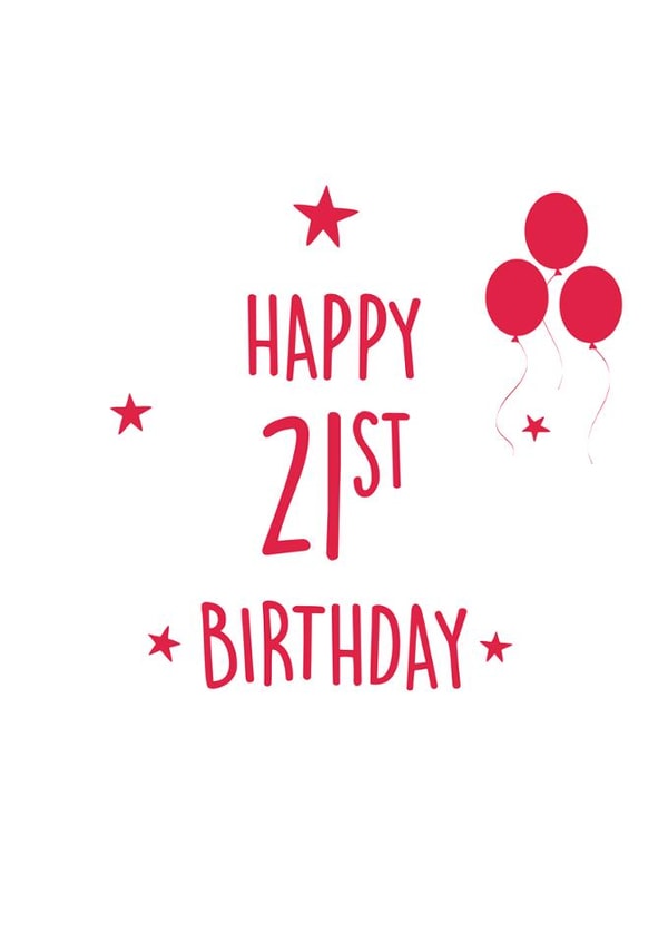 Classic 21st Birthday Card - For Him - Stars created by The White Sage Way