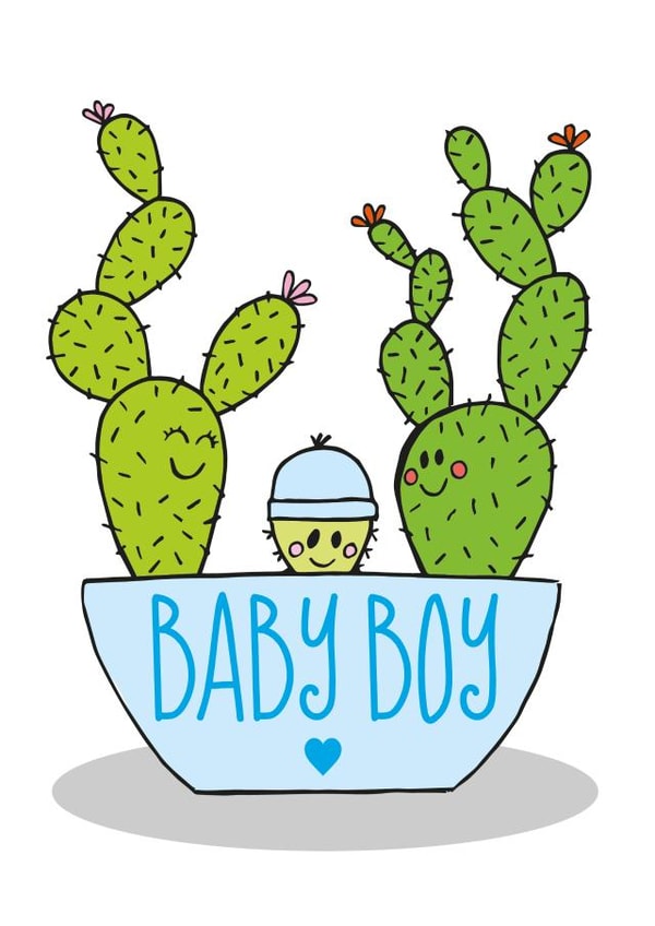 baby boy New Baby Card 3405 created by Ivorymint cards