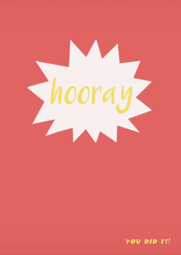 hooray exams Exams Card 32622 created by Anna Green