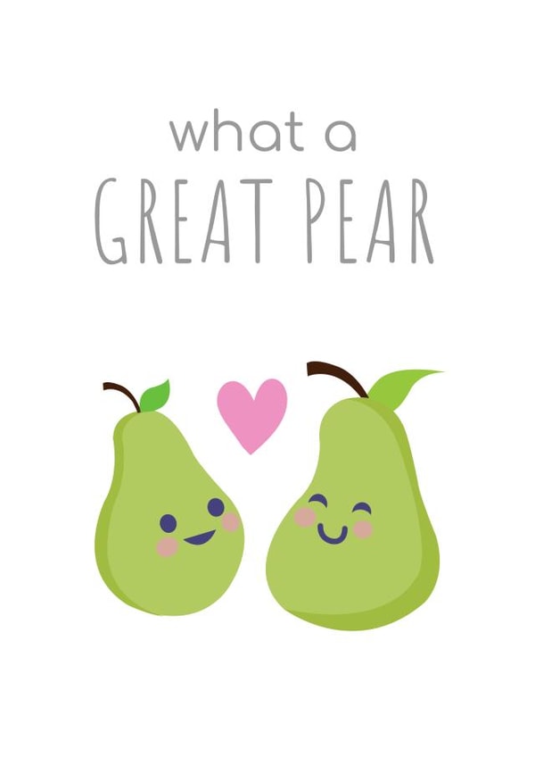 What a great pear - Punny wedding card created by Sunnyside Design