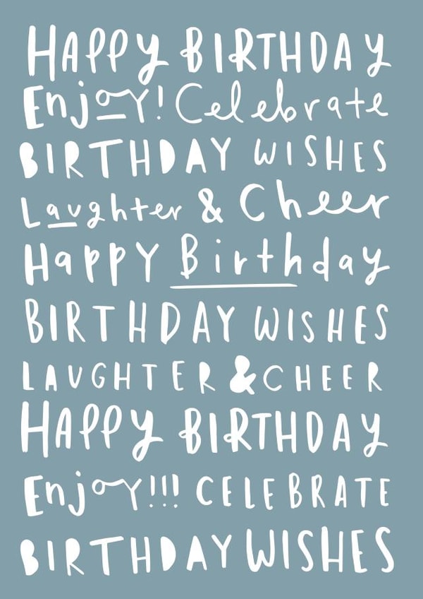 typography cake Birthday Card 10164 created by Old English Company