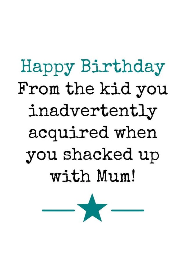 stepdad Male Birthday Card 2627 created by Doodle Dot Design Co