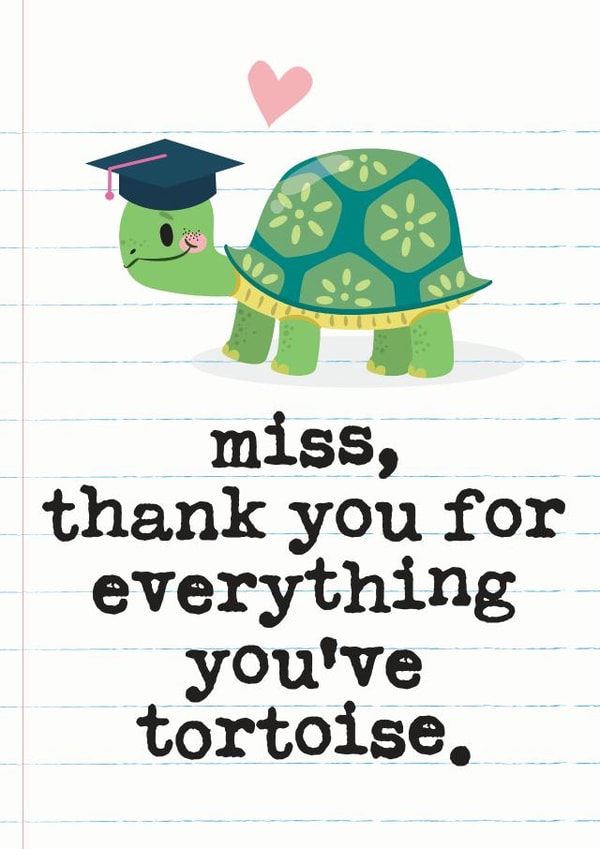 teacher teaching Thank You Card 5951 created by Mrs Best Paper Co.