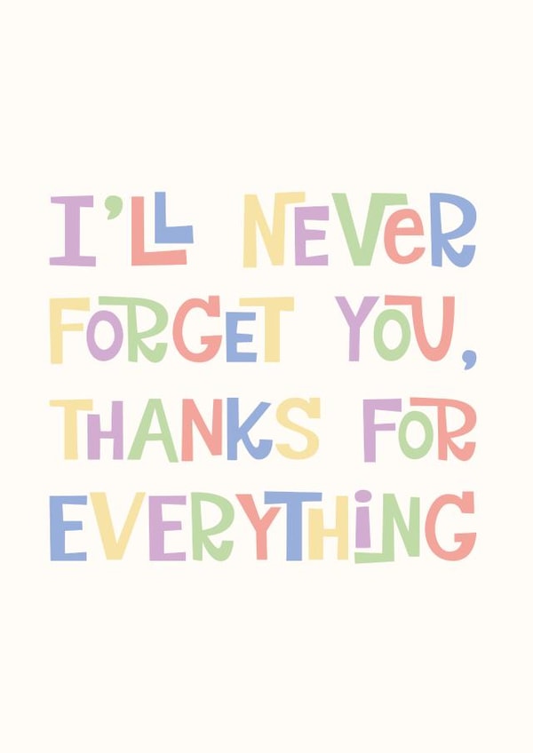 teacher thanks Leaving Card 7683 created by Poppy Lane