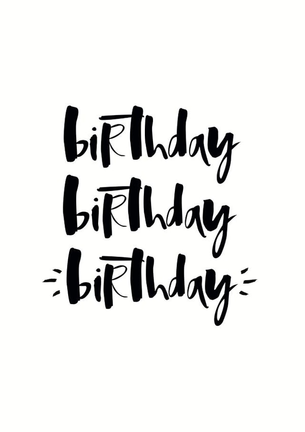 birthday lettering Birthday Card 10544 created by Too Wordy