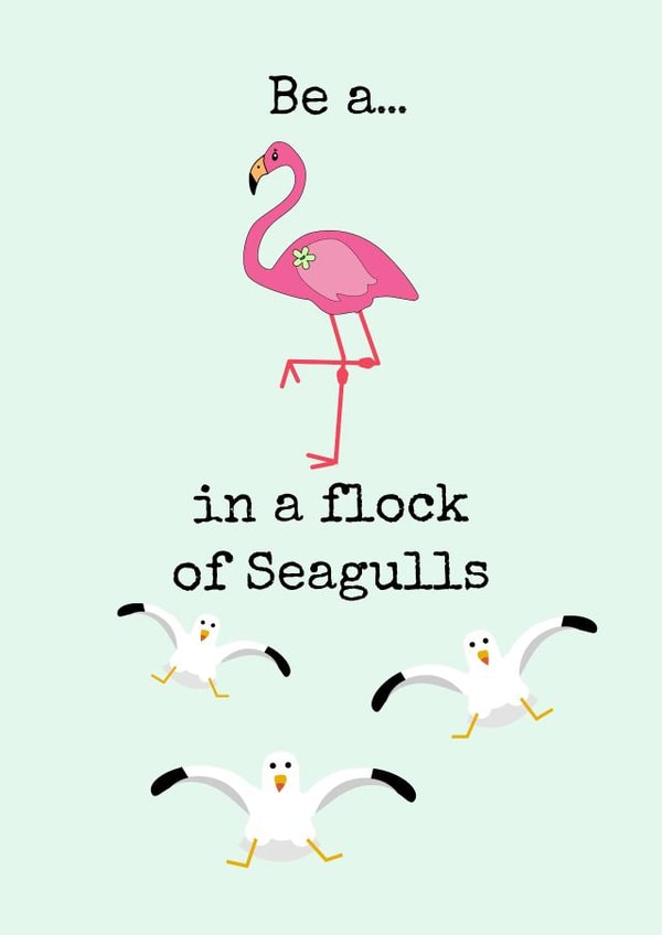 Flamingo Friendship Just because Card 2628 created by Doodle Dot Design Co