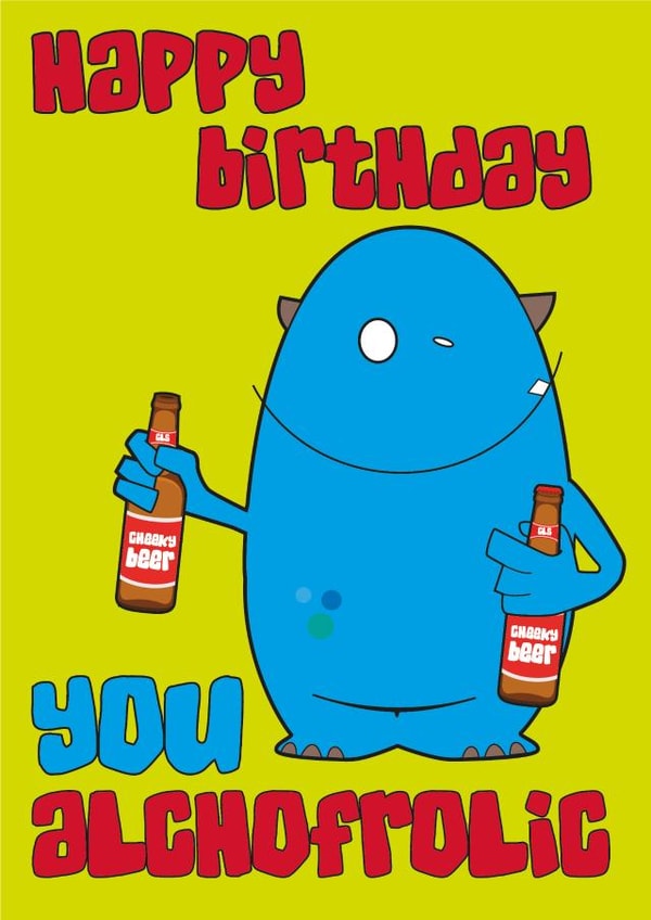 birthday alcohol Card 32932 created by Cheeky Little Scamps