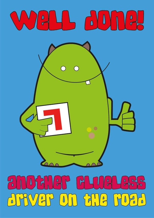 female driving Card 32936 created by Cheeky Little Scamps