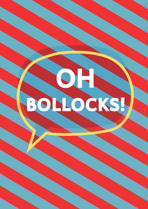 sorry bollocks Card 32957 created by Inky Dog Design