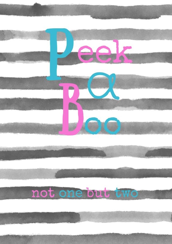 Twins Pink New Baby Card 10589 created by Rootie Tootie Designs