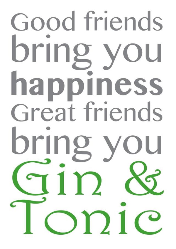 gin tonic Birthday Card 7734 created by Victoria Grace Designs