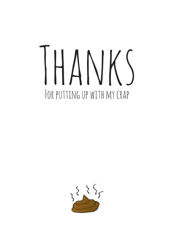 Crap Friend Thank You Card 10590 created by Rootie Tootie Designs
