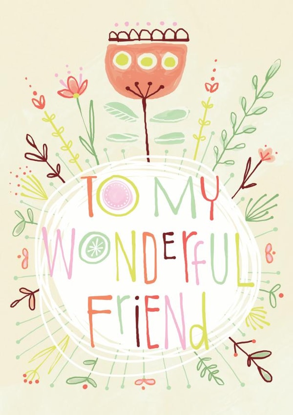 wonderful friend Birthday Card 1315 created by Kate Chesterton