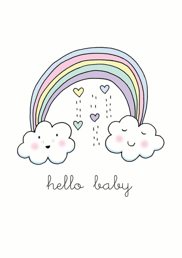 rainbow baby New Baby Card 5849 created by Eskimo Kiss Designs