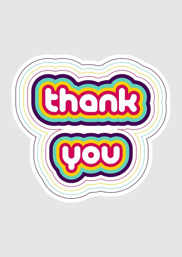 Stripey Thank You Card created by Flaming Imp