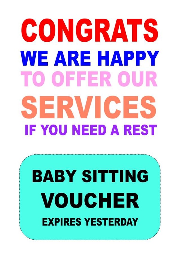 Funny Christening card Baby shower card Very Funny new baby. baby announcement,new baby,Expecting Card,baptism card,new born card,baby born chritening Card 33132 created by Rebecca McNamara