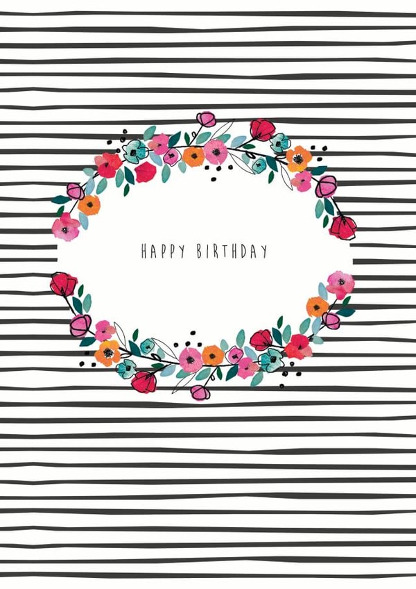 flower floral Birthday Card 10942 created by Stop the Clock Design
