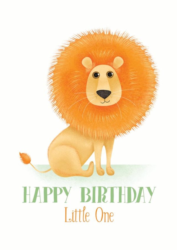 Lion Little Birthday Card 33197 created by Sandpaper Kisses