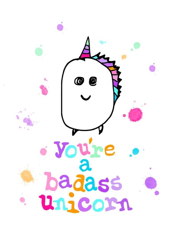 unicorn funny Love & Friendship Card 8436 created by Parsy Designs