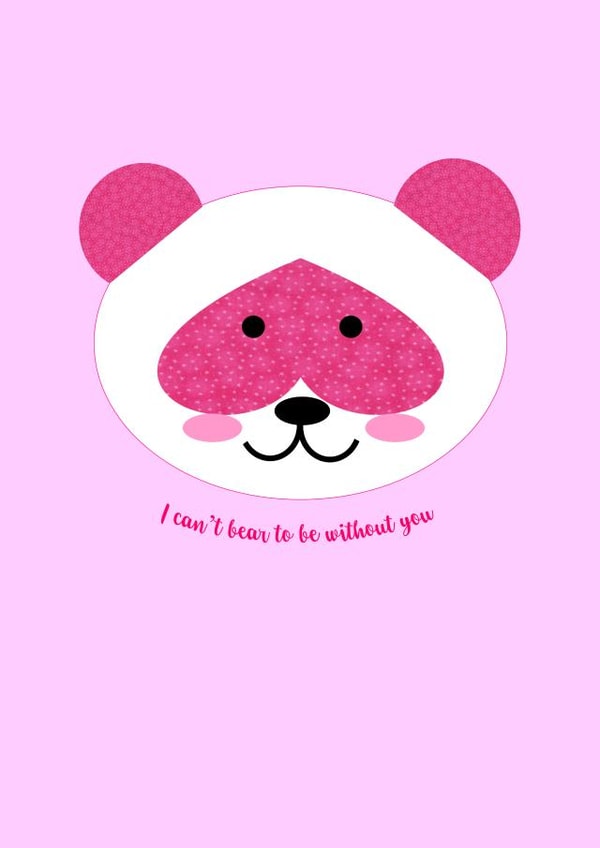 panda pink+panda Card 33265 created by Jennifer Jahromi