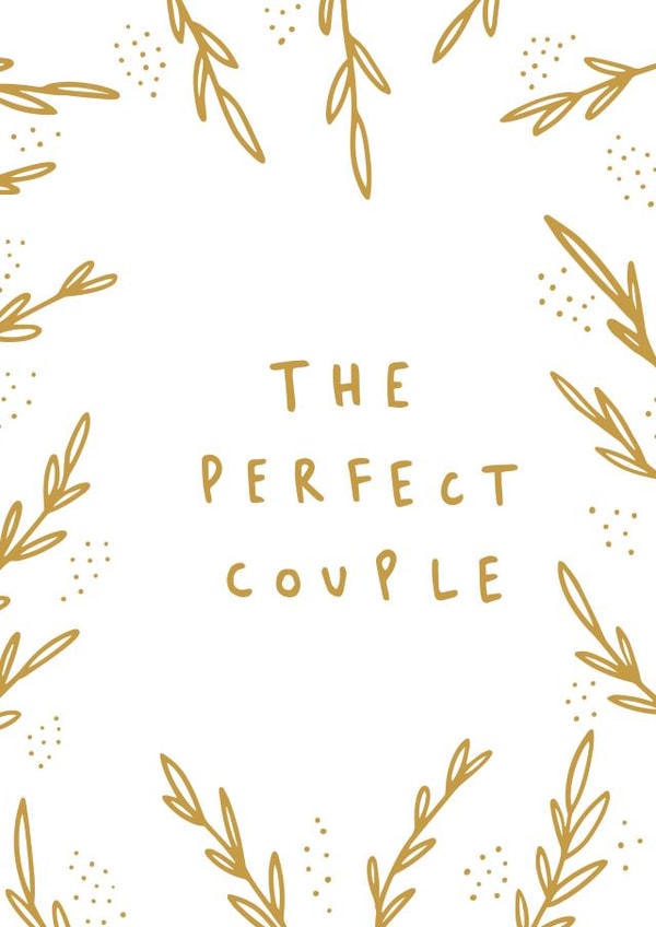 Pretty Golden Anniversary Card / Wedding Card - The Perfect Couple created by Old English Company