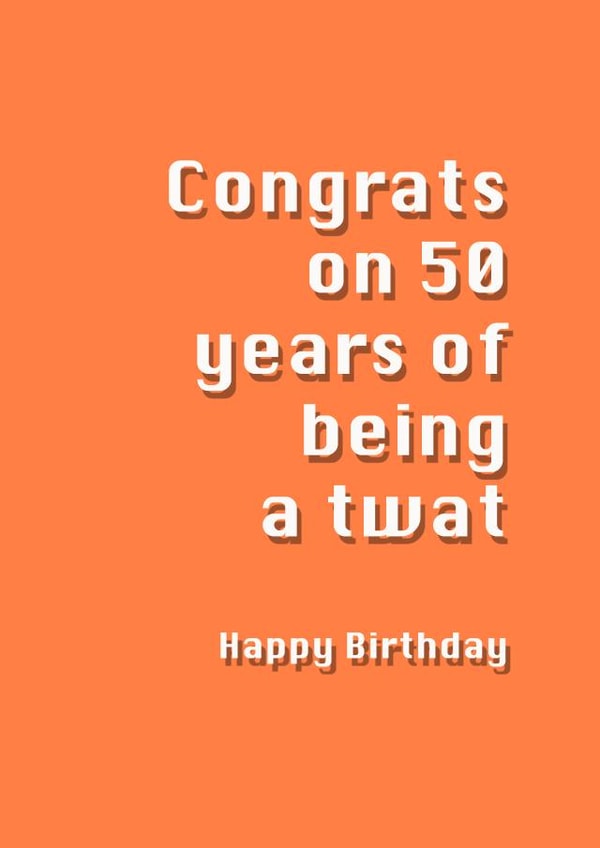 rude funny Birthday Card 7439 created by Potty Mouth