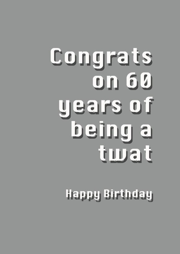 rude funny Birthday Card 7440 created by Potty Mouth