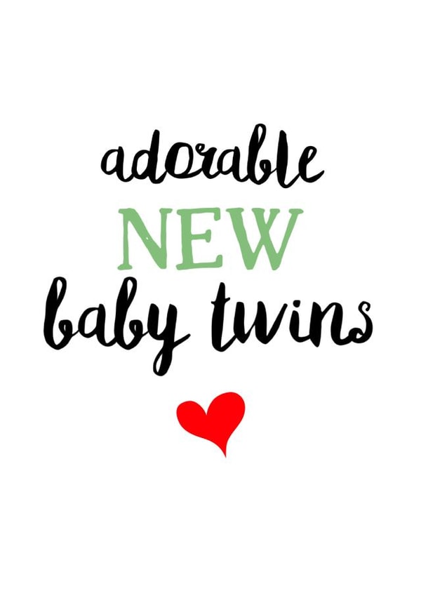 Twins New New Baby Card 10592 created by Rootie Tootie Designs
