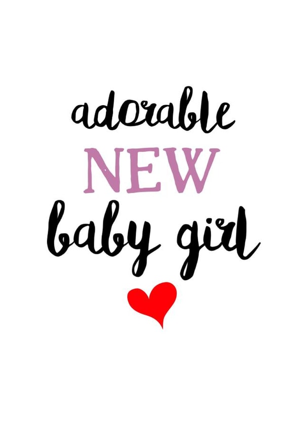 Girl New New Baby Card 10594 created by Rootie Tootie Designs