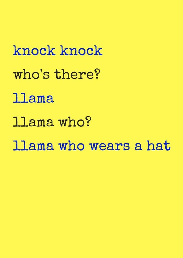 funny llama Card 29504 created by Hedge & Hog Prints