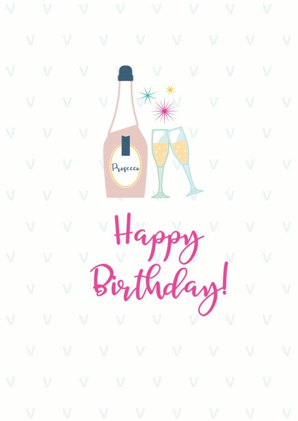 happy prosecco Birthday Card 33361 created by Sarah Hurley