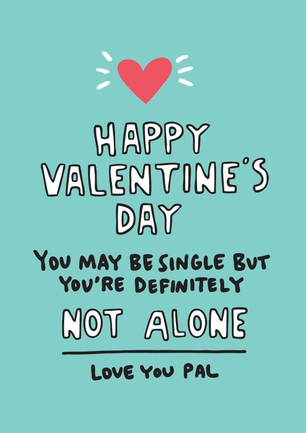 single bestie Valentines Day Card 1519 created by Angela Chick