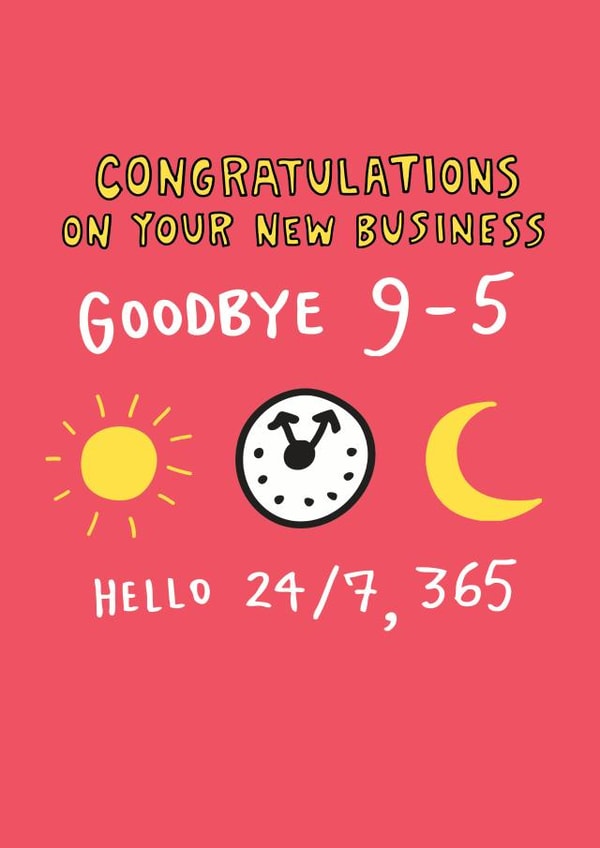 Goodbye 9-5 New Business Card created by Angela Chick