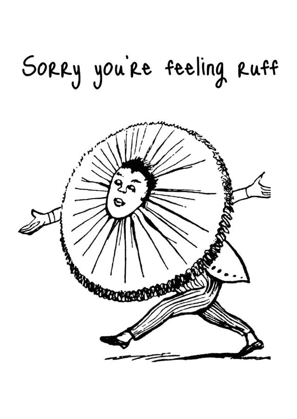 sorry poorly Get Well Card 9056 created by Pack a Punch Designs