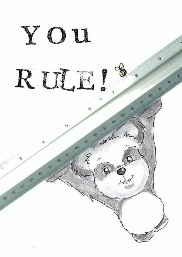 RULE TEACHER Thank You Card 8966 created by VICKI BRETT