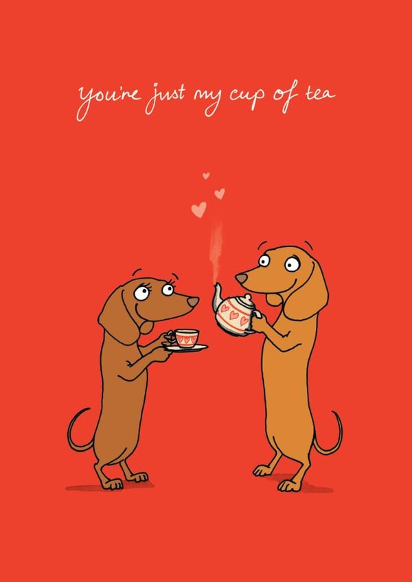 dachshund dog Love & Friendship Card 9523 created by Cardinky